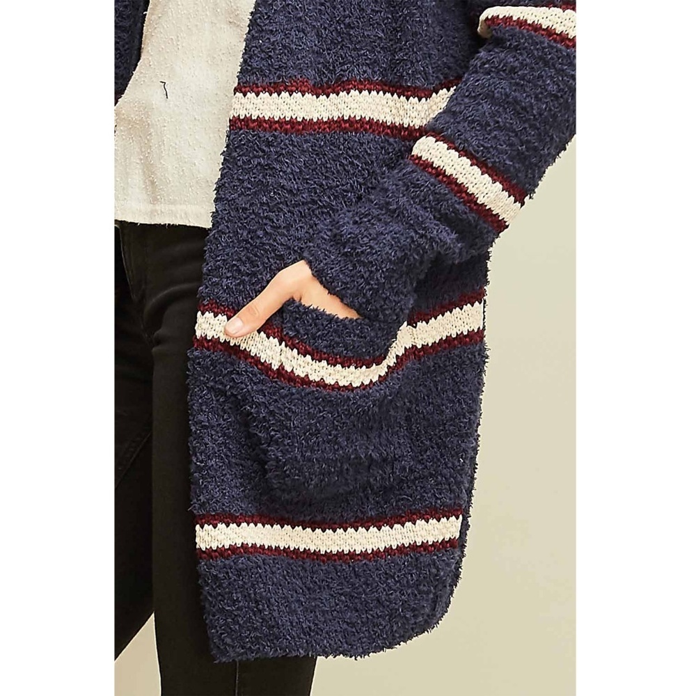 ✿❀ Navy Stripe Terrycloth Cardi ❀✿ - Picture 6 of 6